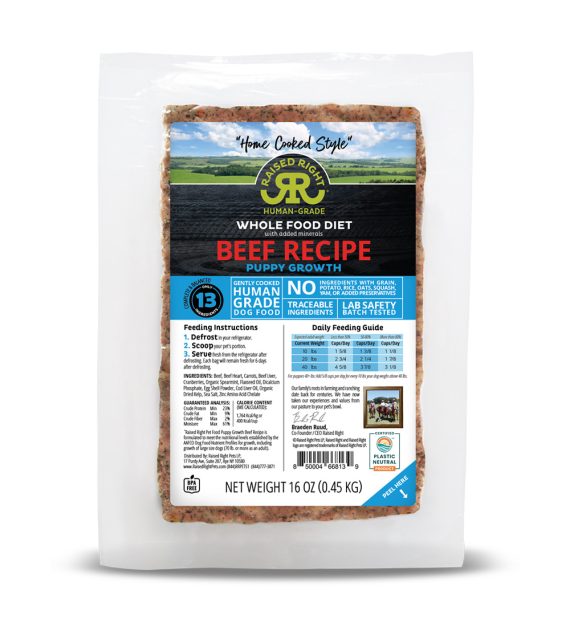Beef Puppy Growth Recipe – Product SELECTION Section
