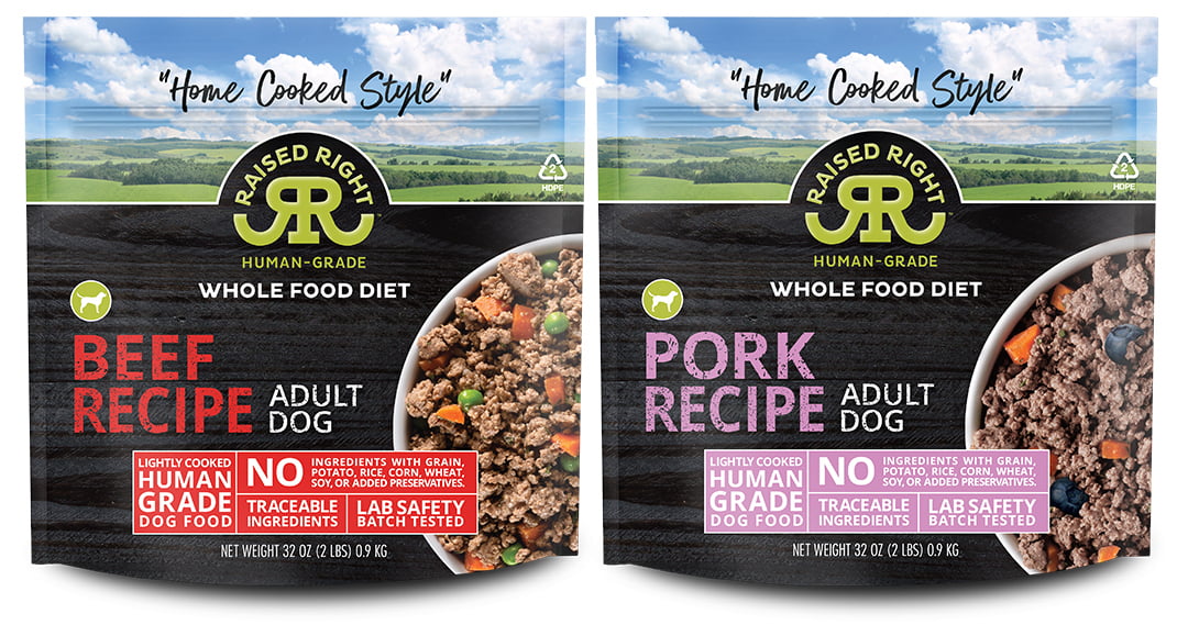 Beef & Pork Adult Dog Recipe Raised Right HumanGrade Pet Food