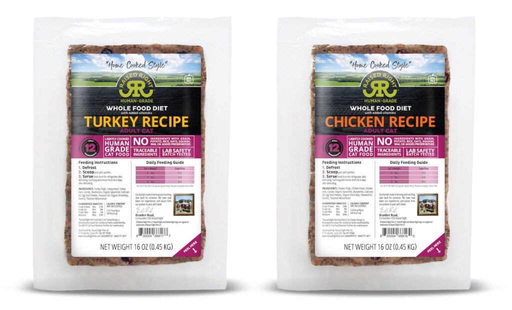 Raised Right Human Grade Cat Food Sample Box Pate Cat Food