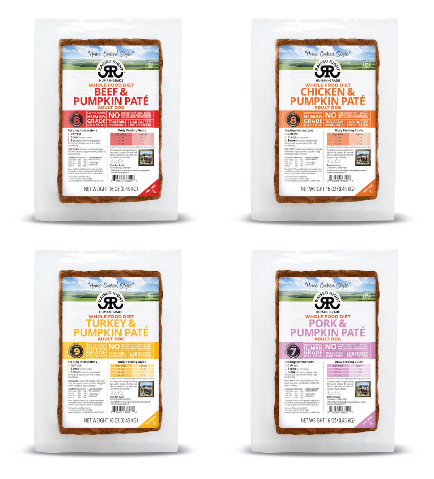 Raised Right Pate Dog Food Full Box Human Grade Dog Food