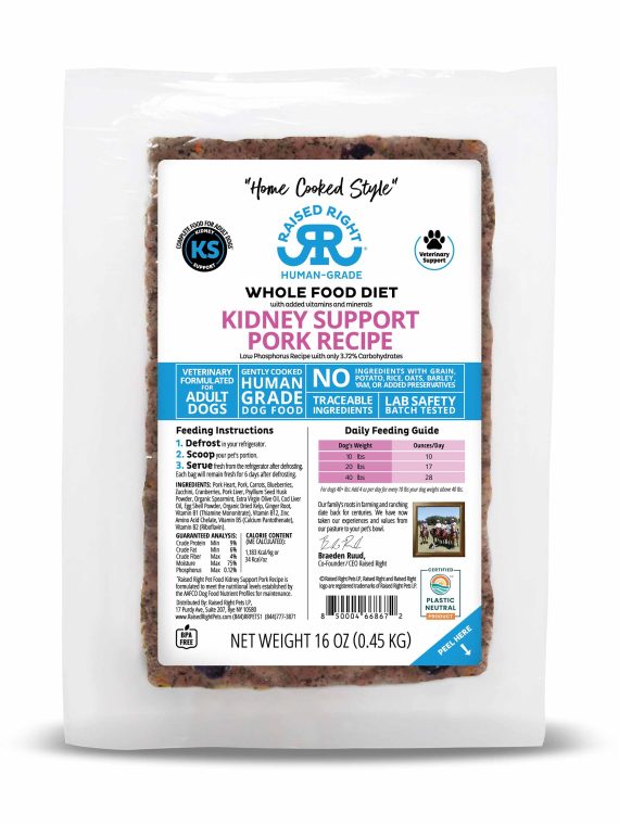 Kidney Support Pork Adult Dog Recipe