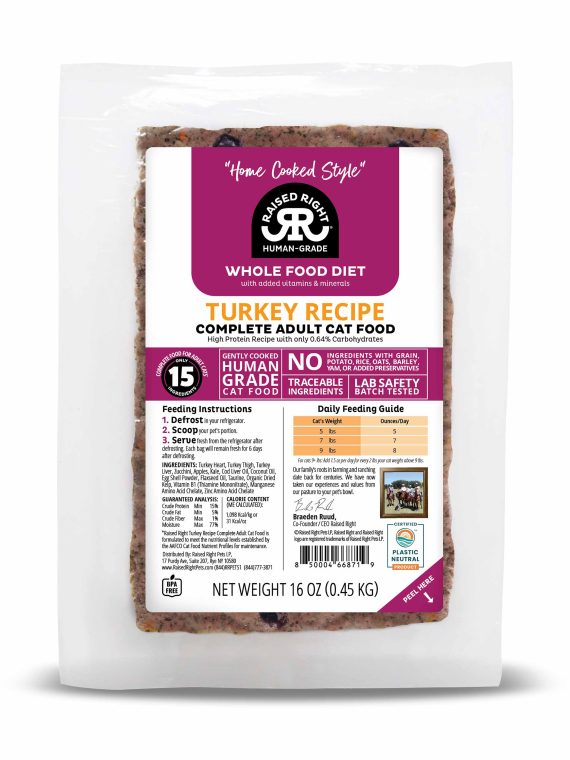 New Turkey Recipe for Adult Cats – Product SELECTION Section
