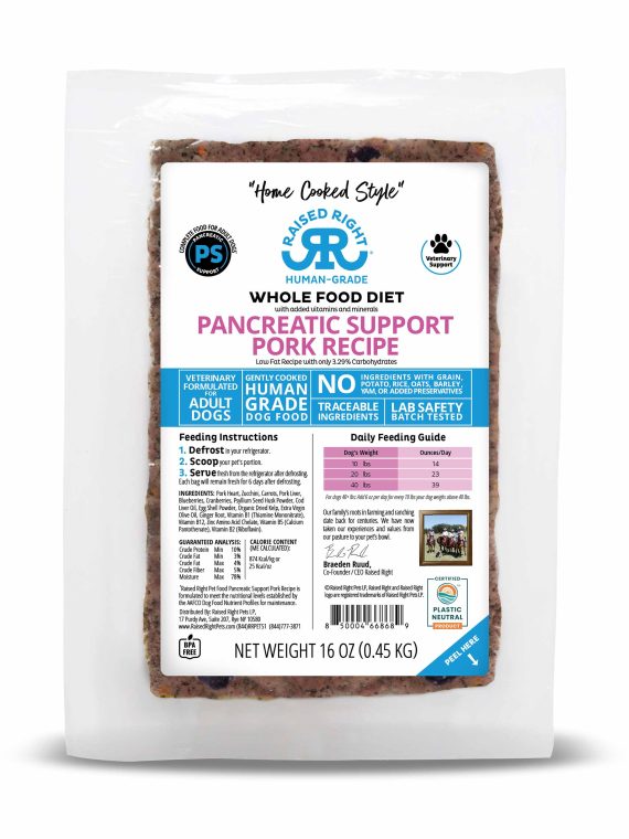 Pancreatic Support Pork Adult Dog Recipe